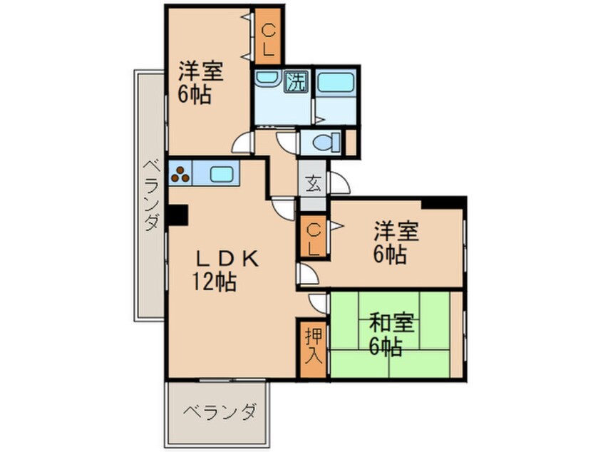 間取図 ひまわりハイツ日の出