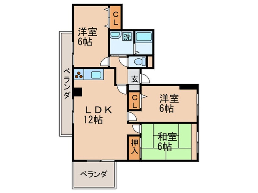 間取図 ひまわりハイツ日の出