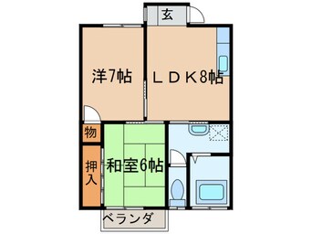 間取図 いさざハイツ