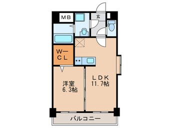 間取図 プレジデント正弥久留米駅前