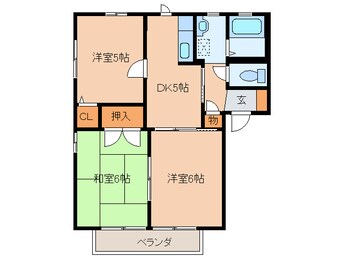 間取図 ディアス美咲ケ丘Ｂ