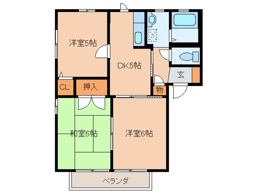 間取図 ディアス美咲ケ丘Ｂ