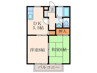 間取図 サンハイツ岡垣 Ａ