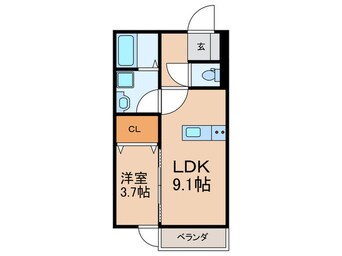 間取図 Premiage 久留米学園通