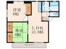 エヴァーグリーン紫の池Ａ 2LDKの間取り