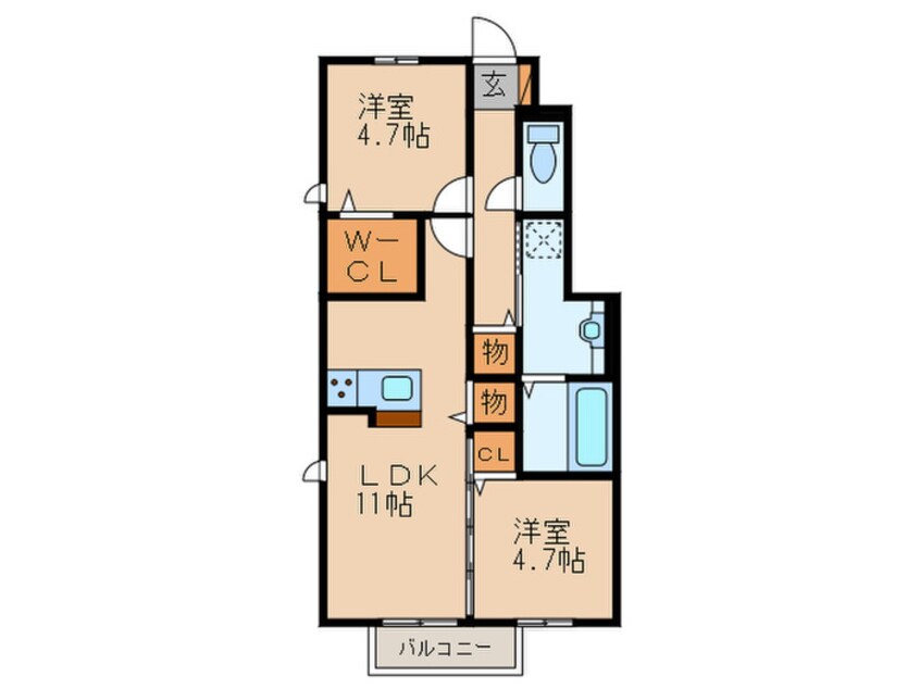 間取図 エスペランサ宮若