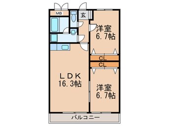 間取図 サンフラワー津福