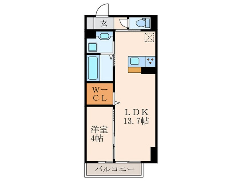 間取図 D-ROOM友田