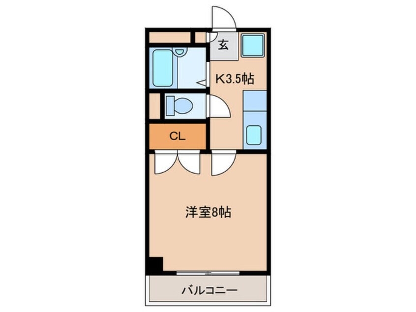 間取図 シティコートⅢ西鉄下大利駅前