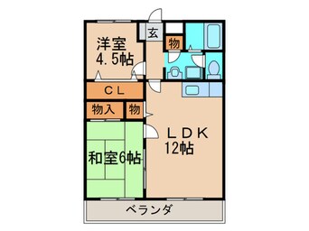 間取図 ベルハイツ水巻