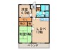 ベルハイツ水巻 2LDKの間取り