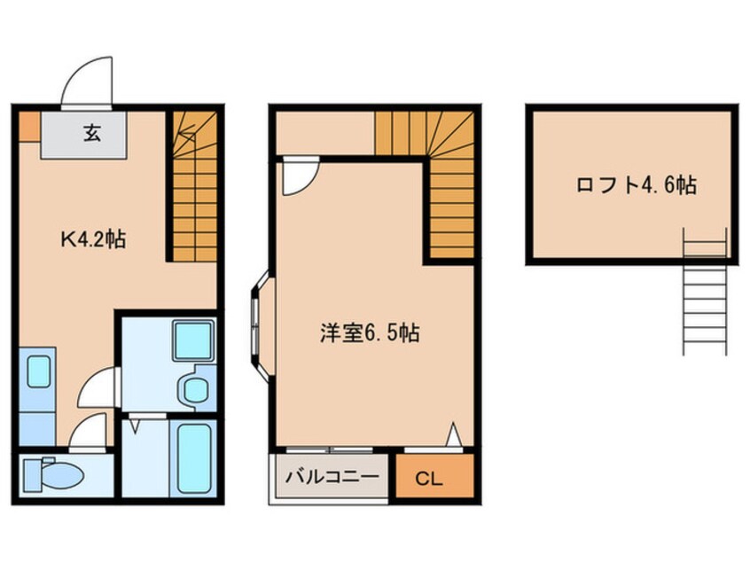 間取図 メゾネット千早