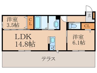 間取図 セレーノ・ヴィラ城野