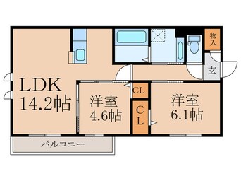 間取図 セレーノ・ヴィラ城野