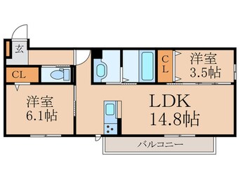 間取図 セレーノ・ヴィラ城野