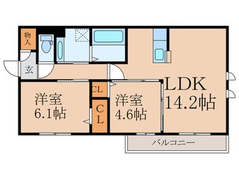 間取図 セレーノ・ヴィラ城野