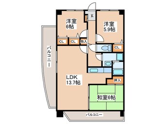 間取図 エンデバー武蔵