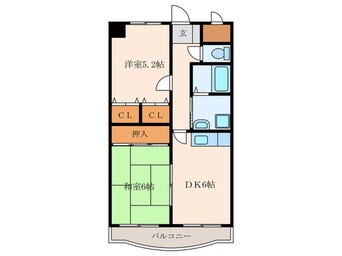 間取図 ブウル・ヴァ－ル足原