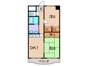 間取図 ブウル・ヴァ－ル足原