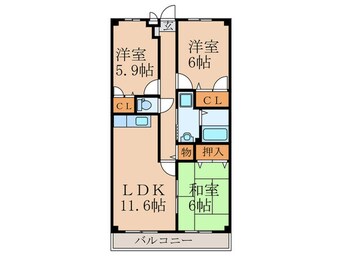 間取図 カーサ宮の前