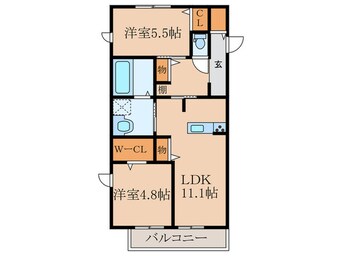 間取図 エミリア行橋