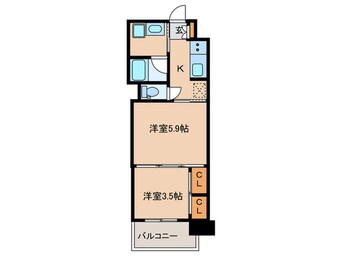 間取図 RJRﾌﾟﾚｼｱ百年橋