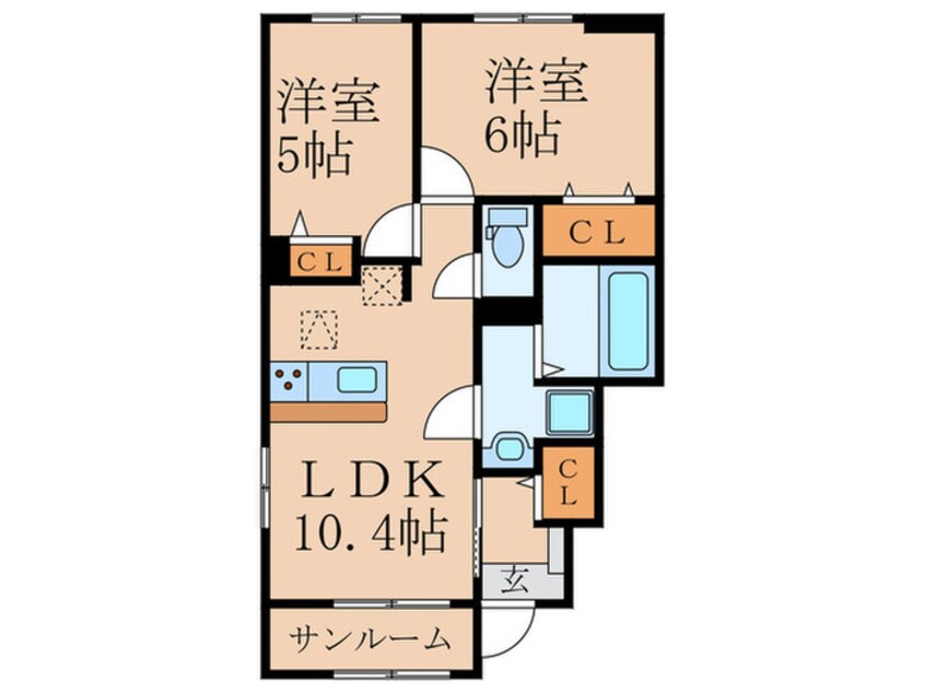 間取図 ポルタフォルトゥーナ　Ａ