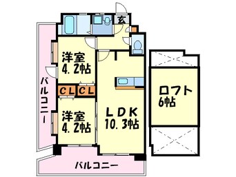 間取図 サンリール大橋