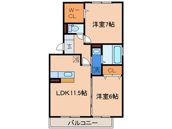 間取図 カ－サフェリ－チェ