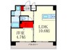 プレシャス南小倉 1LDKの間取り
