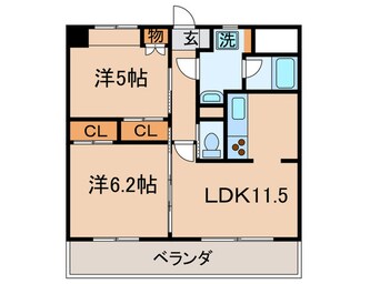 間取図 Ｔ－ＦＬＡＴ５８