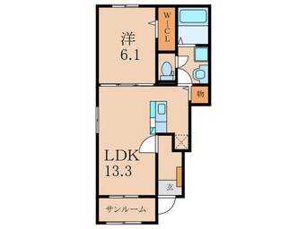 間取図 サニータウン苅田A