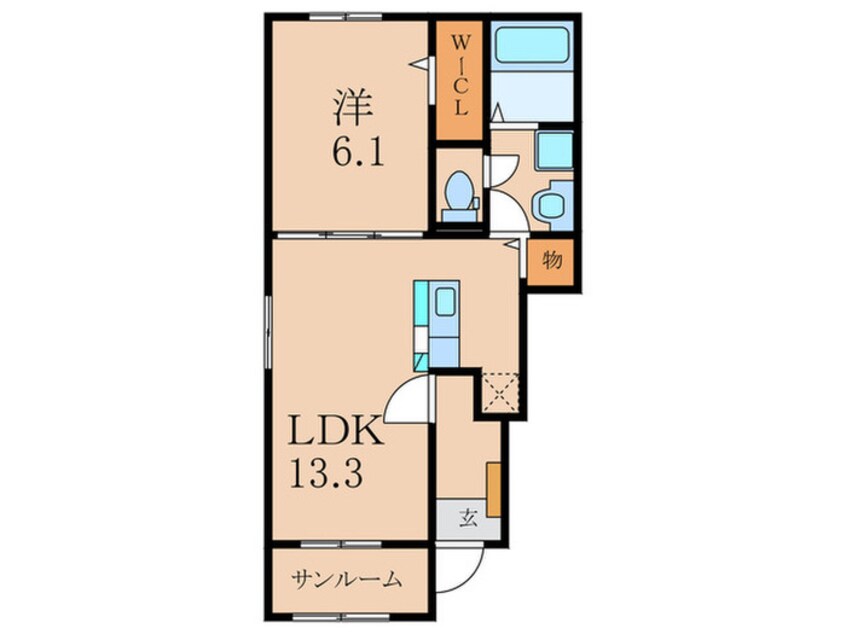 間取図 サニータウン苅田A