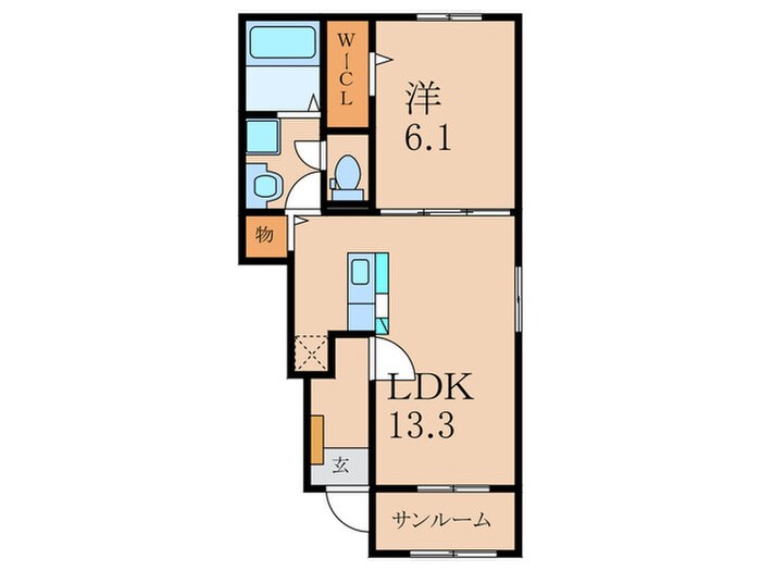 間取り図 サニータウン苅田A