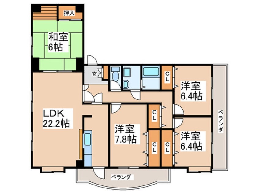 間取図 サンシティ第２ビル