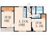 Prime 霧ヶ丘 2LDKの間取り