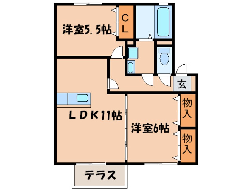 間取図 ラトンラヴ－ルⅡ番館