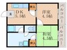 第１サンシャインビル 2DKの間取り