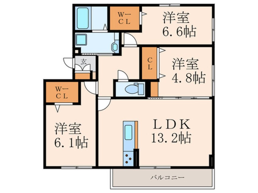 間取図 松の杜D-ROOM