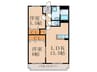 ユーミーフレーレⅢ 2LDKの間取り