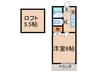 ファーボ藤原 1Kの間取り