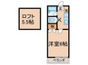 ファーボ藤原 1Kの間取り