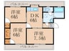 コーポ豊後田Ｂ棟 3DKの間取り