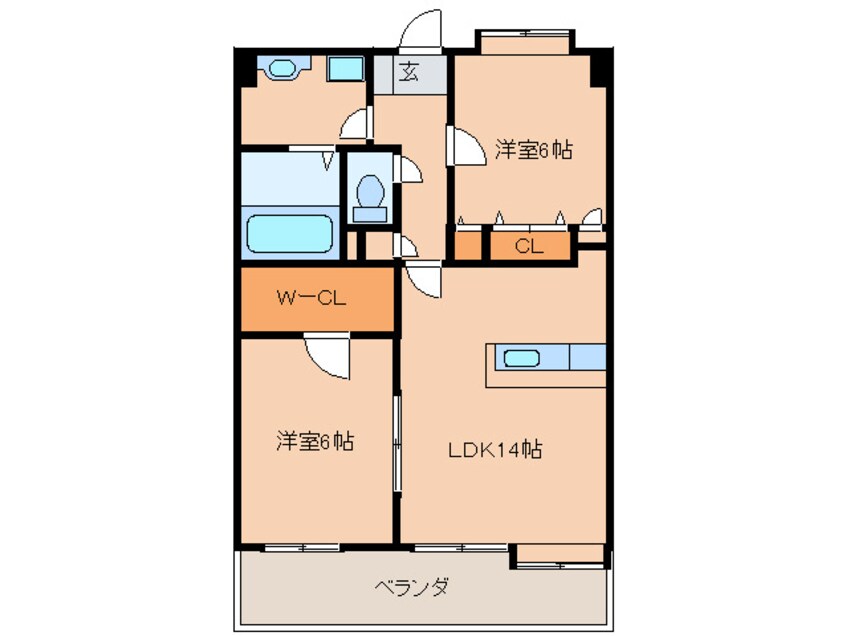 間取図 ソレアード空港南