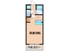 シエスタ平和 1Rの間取り