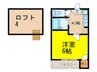 コーポひまわり 1Kの間取り