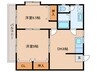 福永マンション 2DKの間取り