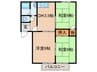 サンライズ鷹の巣 3DKの間取り