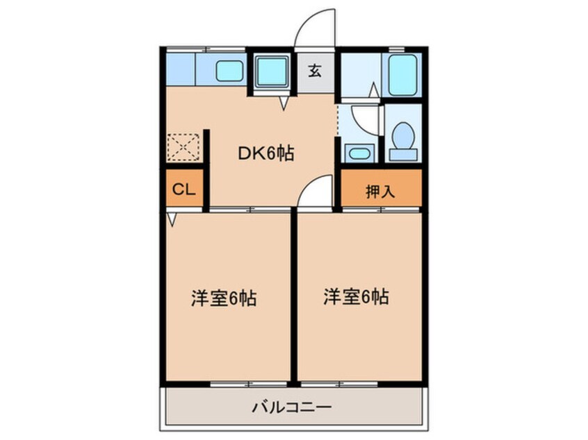 間取図 シティハイム別府