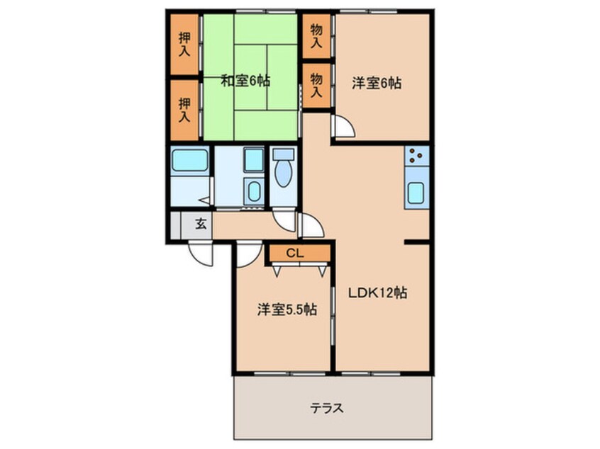 間取図 セジュール・のぞみA